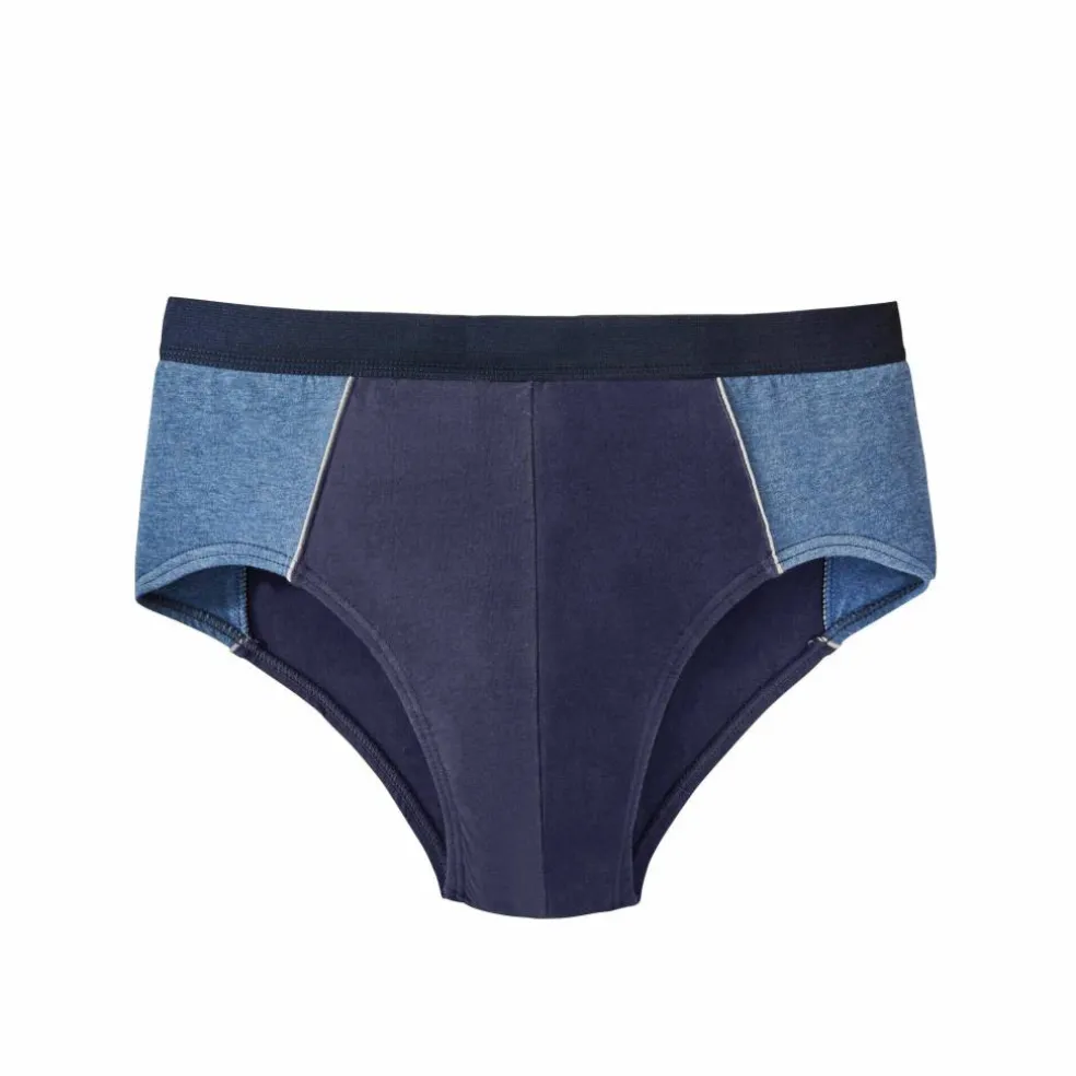 Slip fermé bicolore, taille haute - lot de 4
