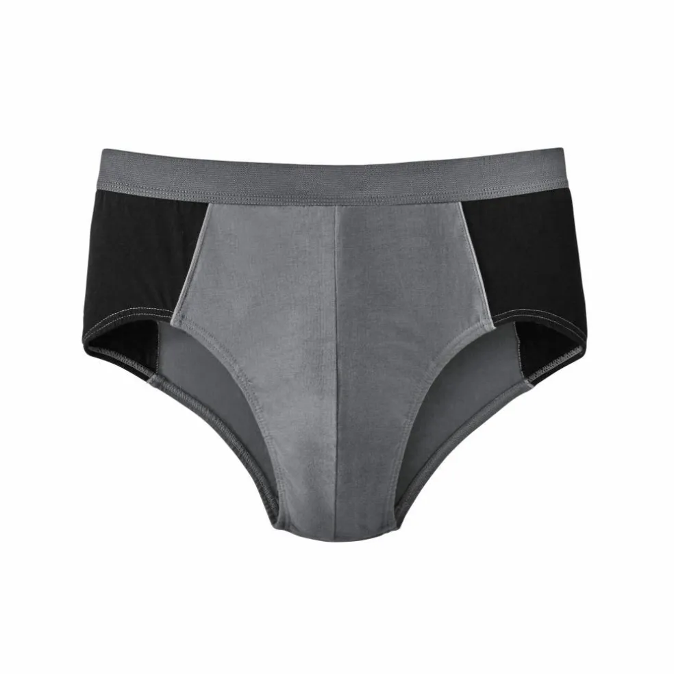 Slip fermé bicolore, taille haute - lot de 4