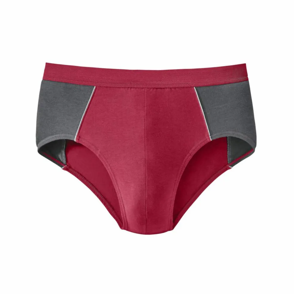 Slip fermé bicolore, taille haute - lot de 4