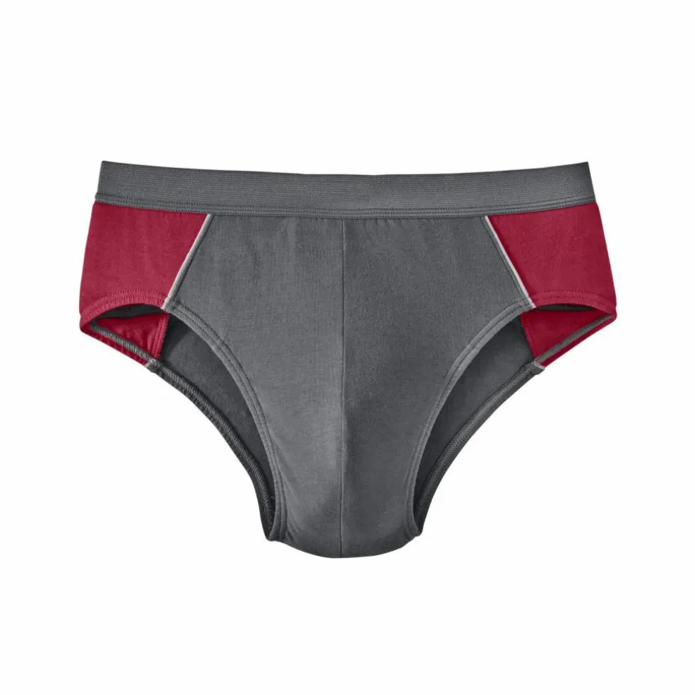 Slip fermé bicolore, taille haute - lot de 4