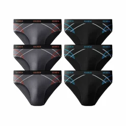 Slip fermé élastiqué surpiqué taille confort - lot de 6
