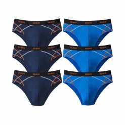 Slip fermé élastiqué surpiqué taille confort - lot de 6