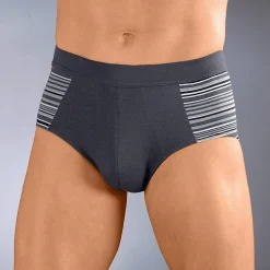 Slip fermé élastiqué taille haute rayures fil teint - lot de 4
