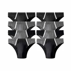 Slip fermé taille basse - lot de 8 assortis
