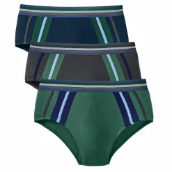 Slip fermé taille haute bandes contrastées - lot de 6