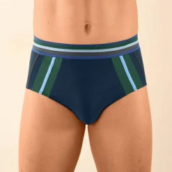 Slip fermé taille haute bandes contrastées - lot de 6