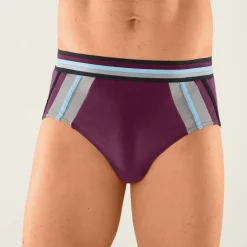 Slip fermé taille haute bandes contrastées - lot de 6