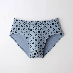 Slip ouvert taille haute imprimé losanges - lot de 6