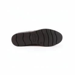 Slippers compensées à franges et pompons - carreaux/gris