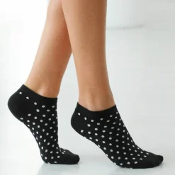 Socquettes basses pois fantaisie - lot de 5