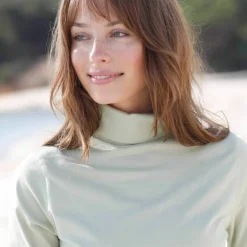 Sous-pull col roulé coton stretch uni