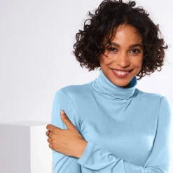 Sous-pull col roulé coton stretch uni
