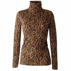 Sous-pull col roulé imprimé peau de bête, stretch