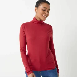 Sous-pull uni col roulé stretch