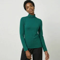Sous-pull uni col roulé stretch