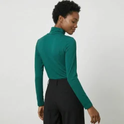Sous-pull uni col roulé stretch