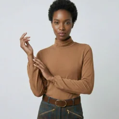 Sous-pull uni col roulé stretch