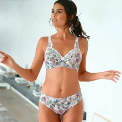 Soutien gorge brodé Olbia imprimé feuillage - avec armatures