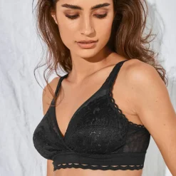 Soutien-gorge Coeur Croisé Féminin dentelle recyclée - sans armatures