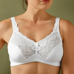 Soutien-gorge coton dentelle sans armatures - lot de 2