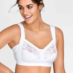 Soutien-gorge coton et dentelle - sans armatures