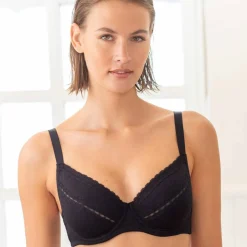 Soutien-gorge coton stretch et dentelle - avec armatures