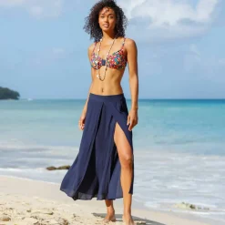 Soutien-gorge de bain drapé imprimé Toboki, avec armatures