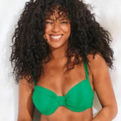 Soutien-gorge de bain drapé uni Solaro, avec armatures