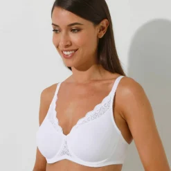 Soutien-gorge emboîtant maille et dentelle 