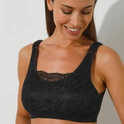 Soutien-gorge forme brassière coton stretch avec bretelles réglables - sans armatures