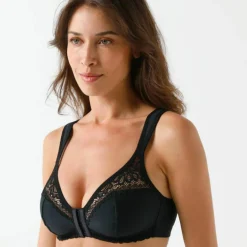 Soutien-gorge forme emboîtante ouvert devant «Elégante» - avec armatures