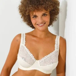 Soutien-gorge forme emboîtante tulle brodé stretch et microfibre Batlow- avec armatures