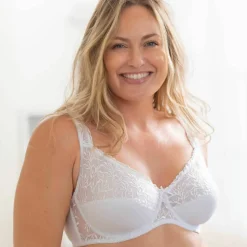 Soutien-gorge forme minimiseur avec armatures en microfibre et tulle brodé - lot de 2