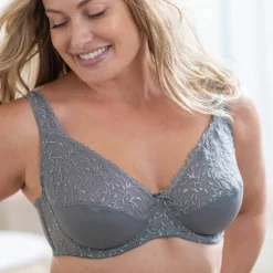 Soutien-gorge forme minimiseur avec armatures en microfibre et tulle brodé - lot de 2