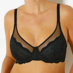 Soutien-gorge forme minimiseur avec armatures en tulle et dentelle - lot de 2