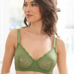 Soutien-gorge forme minimiseur en dentelle et tulle stretch Guspini - avec armatures