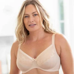 Soutien-gorge forme minimiseur tulle brodé et maille - avec armatures
