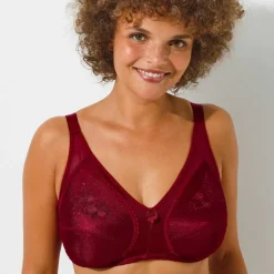 Soutien-gorge grand maintien maille brodée - sans armatures