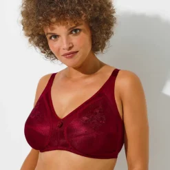 Soutien-gorge grand maintien maille brodée - sans armatures