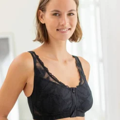 Soutien-gorge microfibre effet foulard ouvert devant, sans armatures.