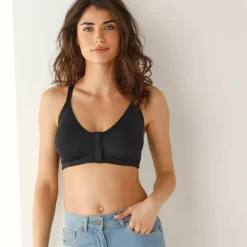 Soutien-gorge microfibre ouvert devant par pressions - sans armatures