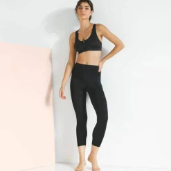 Soutien-gorge microfibre unie spécial sport, zippé devant - sans armatures