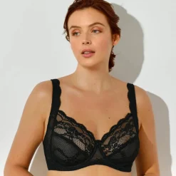 Soutien-gorge minimiseur grand maintien en dentelle - avec armatures