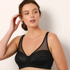 Soutien-gorge minimiseur microfibre et dentelle sans armatures - lot de 2