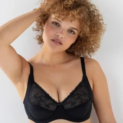 Soutien-gorge minimiseur microfibre et tulle brodé avec armatures - lot de 2