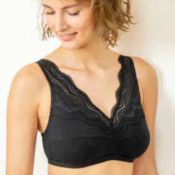 Soutien-gorge post-opératoire coton stretch forme foulard - sans armatures.