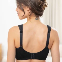 Soutien-gorge post-opératoire dentelle doublée coton forme emboîtante - sans armatures.