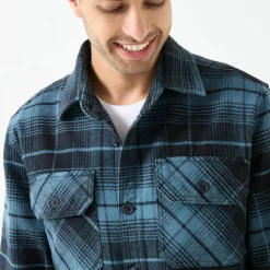 Surchemise boutonnée flanelle carreaux qualité lourde
