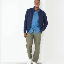 Sweat col bomber entièrement zippé uni