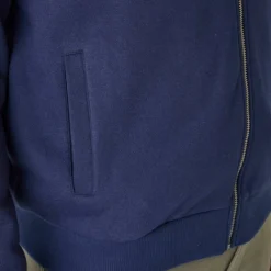 Sweat col bomber entièrement zippé uni
